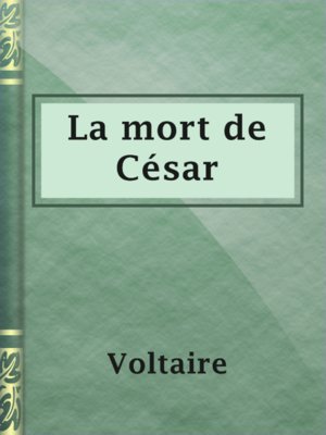 cover image of La mort de César
